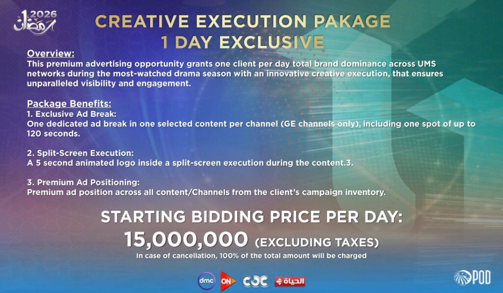 سعر عرض الاعلان يوم واحد